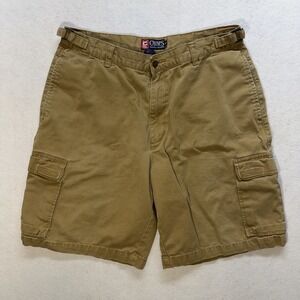 Chaps Ralph Lauren Shorts Adult Size 34 Khaki Tan Cargo Pockets Casual Mens